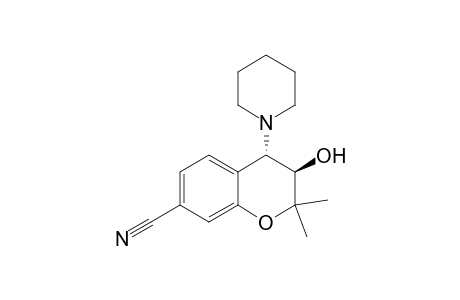 trans-7-Cyano-3,4-dihydro-2,2-dimethyl-4-(piperidin-1-yl)-2H-1-benzopyran-3-ol