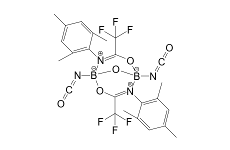 1,5-Diisocyanato-4,8-dimesityl-3,7-bis(trifluoromethyl)-2,6,9-trioxa-4,8-diazonia-1,5-diboranuidabicyclo[3.3.1]nona-3,7-diene