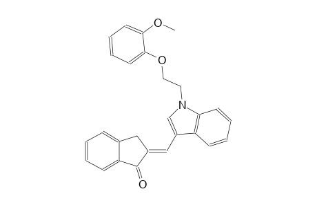 (2E)-2-({1-[2-(2-methoxyphenoxy)ethyl]-1H-indol-3-yl}methylene)-2,3-dihydro-1H-inden-1-one