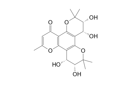 cis-3,4-syn-cis-7,8-Tetrahydro-3,4,7,8-tetrahydroxy-2,2,6,6,10-pentamethyl-2H,6H,12H-benzo[1,2-b:3,4-b':5,6-b'']tripyran-12-one