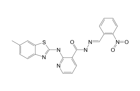 2-[(6-METHYL-1,3-BENZOTHIAZOL-2-YL)-AMINO]-N'-(2-NITRO-BENZYLIDENE)-PYRIDINE-3-CARBOHYDRAZIDE