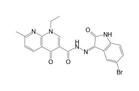 N'-(5-bromo-2-oxoindolin-3-ylidene)-1-ethyl-1,4-dihydro-7-methyl-4-oxo-1,8-naphthyridine-3-carbohydrazide