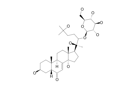 2-DEOXY-20-HYDROXY-ECDYSONE-22-O-BETA-D-GLUCOPYRANOSIDE;2D20E-22-BETA-D-GLUCOPYRANOSIDE