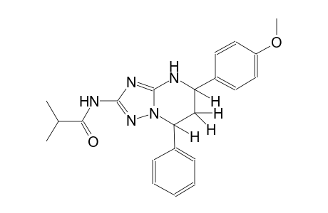 N-[5-(4-methoxyphenyl)-7-phenyl-4,5,6,7-tetrahydro[1,2,4]triazolo[1,5-a]pyrimidin-2-yl]-2-methylpropanamide