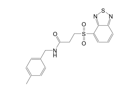propanamide, 3-(2,1,3-benzothiadiazol-4-ylsulfonyl)-N-[(4-methylphenyl)methyl]-