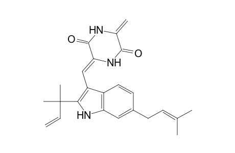 (3Z)-3-[[2-(1,1-dimethylallyl)-6-(3-methylbut-2-enyl)-1H-indol-3-yl]methylene]-6-methylene-piperazine-2,5-dione