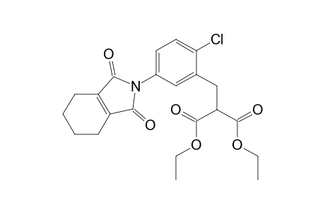 Propanedioic acid, [[2-chloro-5-(1,3,4,5,6,7-hexahydro-1,3-dioxo-2H-isoindol-2-yl)phenyl]methyl]-, diethyl ester