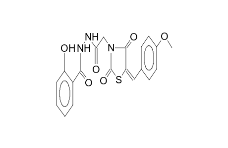 N2-(2-hydroxybenzoyl)-2-[2,4-dioxo-5-(4-methoxybenzylidene)-1,3-thiazolidin-3-yl]acethydrazide