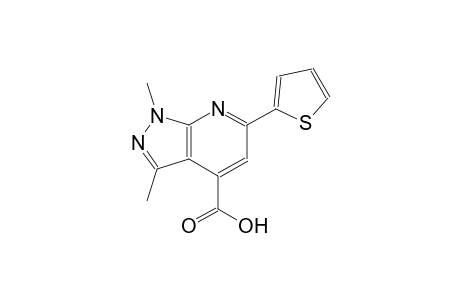 1H-pyrazolo[3,4-b]pyridine-4-carboxylic acid, 1,3-dimethyl-6-(2-thienyl)-
