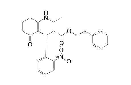 2-phenylethyl 2-methyl-4-(2-nitrophenyl)-5-oxo-1,4,5,6,7,8-hexahydro-3-quinolinecarboxylate