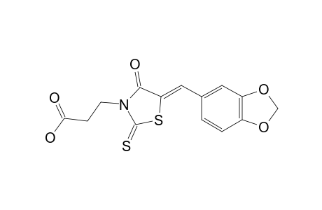 3-[(5Z)-5-(1,3-BENZODIOXOL-5-YL-METHYLIDENE)-4-OXO-2-THIOXO-1,3-THIAZOLIDIN-3-YL]-PROPANOIC-ACID