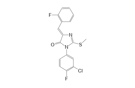 4H-imidazol-4-one, 3-(3-chloro-4-fluorophenyl)-5-[(2-fluorophenyl)methylene]-3,5-dihydro-2-(methylthio)-, (5Z)-
