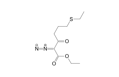 Hexanoic acid, 2-diazo-6-(ethylthio)-3-oxo-, ethyl ester