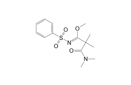 Methyl-3-(dimethylamino)-2,2-dimethyl-3-oxo-N-(phenylsulfonyl)propanimidate
