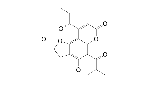SIAMENOL-D;9-(1-HYDROXYPROPYL)-4-HYDROXY-5-(2-METHYL-1-OXOBUTYL)-2-(1-HYDROXY-1-METHYLETHYL)-2,3-DIHYDROFURO-[2,3-F]-CHROMENE-7-ONE