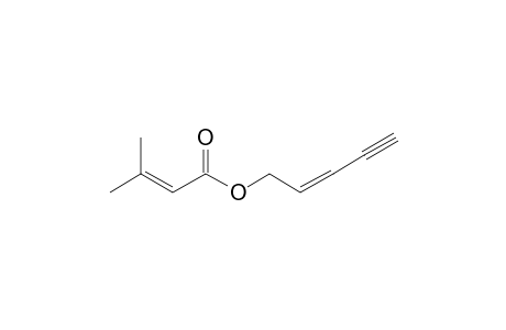 3-Methyl-2-butenoic acid, pent-2-en-4-ynyl ester