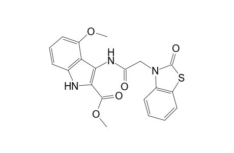 1H-Indole-2-carboxylic acid, 4-methoxy-3-[[2-[2-oxo-1,3-benzothiazol-3(2H)-yl]acetyl]amino]-, methyl ester