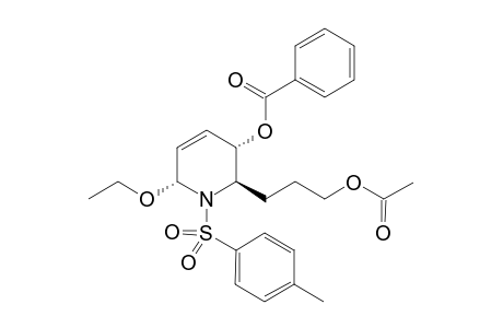 (2R,3S,6R)-N-tosyl-2-(3'-acetoxypropyl)-3-benzoyl-6-ethoxy-.delta.-4-piperidine