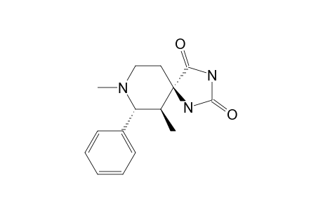 1,3-DIMETHYL-2-PHENYLPIPERIDINE-4-SPIRO-5'-IMIDAZOLIDINE-2',4'-DIONE;MAJOR_ISOMER