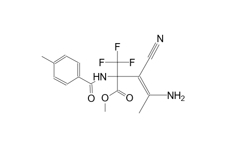 methyl (3Z)-4-amino-3-cyano-2-[(4-methylbenzoyl)amino]-2-(trifluoromethyl)-3-pentenoate
