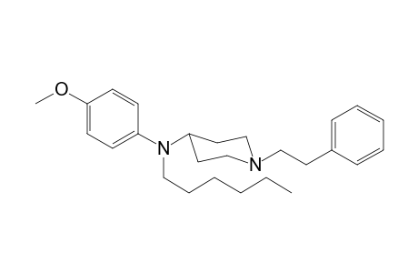 N-Hexyl-N-(4-methoxyphenyl)-1-(2-phenylethyl)piperidin-4-amine