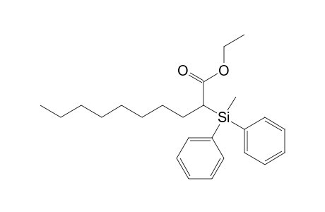 Decanoic acid, 2-(methyldiphenylsilyl)-, ethyl ester