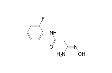Propanamide, 3-amino-N-(2-fluorophenyl)-3-(hydroxyimino)-