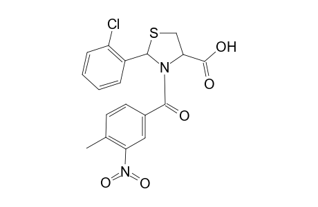2-(2-Chlorophenyl)-3-(4-methyl-3-nitro-phenyl)carbonyl-1,3-thiazolidine-4-carboxylic acid