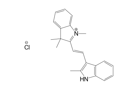 1H-Indole, 2,3-dihydro-1,3,3-trimethyl-2-[(2-methyl-3H-indol-3-ylidene)ethylidene]-, monohydrochloride