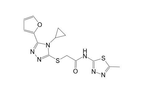 acetamide, 2-[[4-cyclopropyl-5-(2-furanyl)-4H-1,2,4-triazol-3-yl]thio]-N-(5-methyl-1,3,4-thiadiazol-2-yl)-