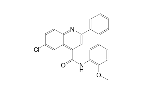 4-quinolinecarboxamide, 6-chloro-N-(2-methoxyphenyl)-2-phenyl-