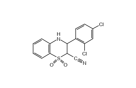 3-(2,4-DICHLOROPHENYL)-3,4-DIHYDRO-2H-1,4-BENZOTHIAZINE-2-CARBONITRILE, 1,1-DIOXIDE