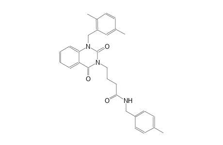 4-(1-(2,5-dimethylbenzyl)-2,4-dioxo-1,4-dihydro-3(2H)-quinazolinyl)-N-(4-methylbenzyl)butanamide