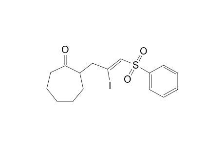 2-[(2-(E)-2-Iodo-3-(phenylsulfonyl)-2-propenyl]cycloheptanone