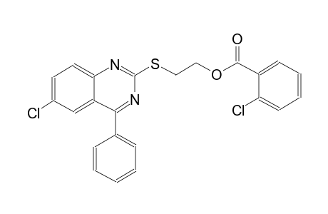2-[(6-chloro-4-phenyl-2-quinazolinyl)sulfanyl]ethyl 2-chlorobenzoate