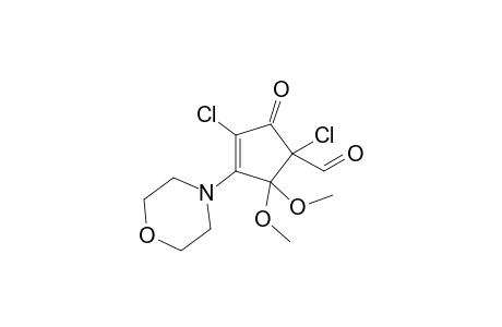 1,4-bis(chloranyl)-2,2-dimethoxy-3-morpholin-4-yl-5-oxidanylidene-cyclopent-3-ene-1-carbaldehyde