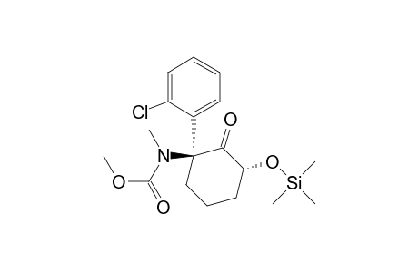 Methyl ester of trans-(.+-.)-[1-(2-chlorophenyl)-2-oxo-3-[(trimethylsilyl)oxy]cyclohexyl]methylcarbamic acid