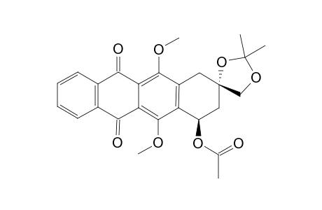 9,1'-O-ISOPROPYLIDENE-DERIVATE-OF-(7R,9S)-7-ACETOXY-9-HYDROXY-6,11-DIMETHOXY-7,8,9,10-TETRAHYDRONAPHTHACENE-5,12-DIONE