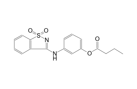 butanoic acid, 3-[(1,1-dioxido-1,2-benzisothiazol-3-yl)amino]phenylester