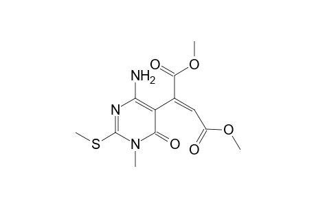(E)-2-[4-amino-1-methyl-2-(methylthio)-6-oxo-5-pyrimidinyl]-2-butenedioic acid dimethyl ester
