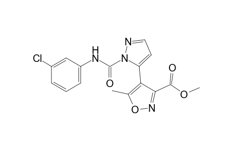 4-{1-[(m-chlorophenyl)carbamoyl]pyrazol-5-yl}-5-methyl-3-isoxazolecarboxylic acid, methyl ester