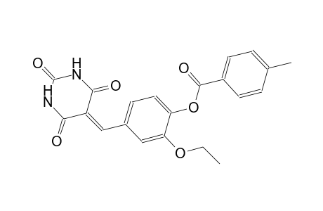 2-ethoxy-4-[(2,4,6-trioxotetrahydro-5(2H)-pyrimidinylidene)methyl]phenyl 4-methylbenzoate