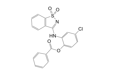 phenol, 4-chloro-2-[(1,1-dioxido-1,2-benzisothiazol-3-yl)amino]-,benzoate (ester)