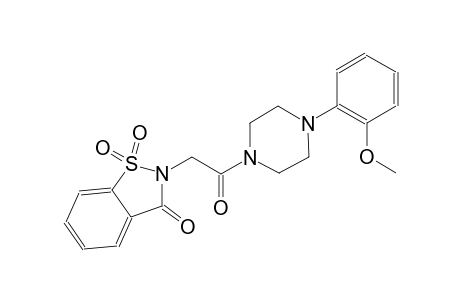 2-{2-[4-(2-methoxyphenyl)-1-piperazinyl]-2-oxoethyl}-1,2-benzisothiazol-3(2H)-one 1,1-dioxide