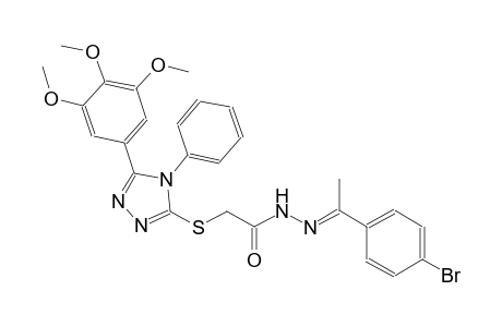 N'-[(E)-1-(4-bromophenyl)ethylidene]-2-{[4-phenyl-5-(3,4,5-trimethoxyphenyl)-4H-1,2,4-triazol-3-yl]sulfanyl}acetohydrazide
