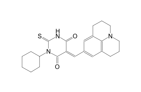 (5E)-1-cyclohexyl-5-(2,3,6,7-tetrahydro-1H,5H-pyrido[3,2,1-ij]quinolin-9-ylmethylene)-2-thioxodihydro-4,6(1H,5H)-pyrimidinedione