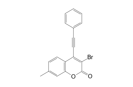 3-bromo-7-methyl-4-(phenylethynyl)-2H-chromen-2-one