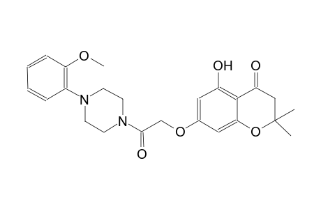 4H-1-benzopyran-4-one, 2,3-dihydro-5-hydroxy-7-[2-[4-(2-methoxyphenyl)-1-piperazinyl]-2-oxoethoxy]-2,2-dimethyl-