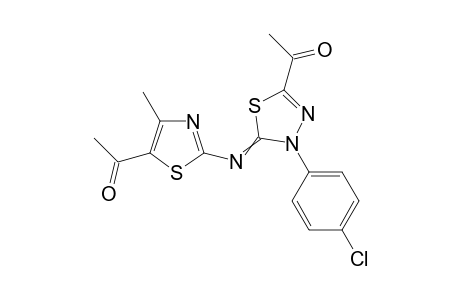 1-[2-[[5-acetyl-3-(4-chlorophenyl)-1,3,4-thiadiazol-2-ylidene]amino]-4-methyl-thiazol-5-yl]ethanone