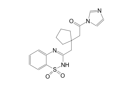 2H-1,2,4-benzothiadiazine, 3-[[1-[2-(1H-imidazol-1-yl)-2-oxoethyl]cyclopentyl]methyl]-, 1,1-dioxide